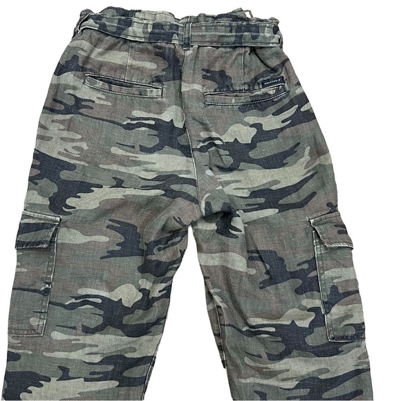 Sanctuary Anthropologie Cropped Paperbag Waist Linen Trousers Woman’s Size 26 - Picture 6 of 15